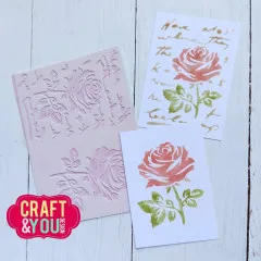 Craft and You - Stencil - Rose on the Letter