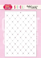 Craft and You - Stencil - Heart Grid