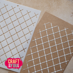 Craft and You - Stencil - Heart Grid