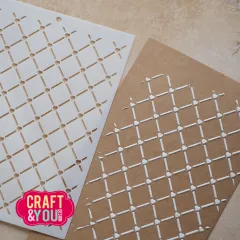 Craft and You - Stencil - Heart Grid