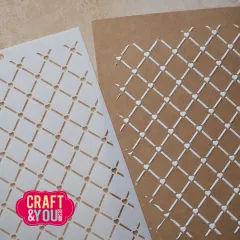 Craft and You - Stencil - Heart Grid