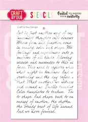 Craft and You - Stencil - Handwritten Text