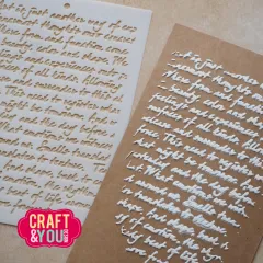 Craft and You - Stencil - Handwritten Text