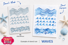 Craft and You - Stencil - Waves