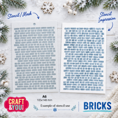 Craft and You - Stencil - Bricks