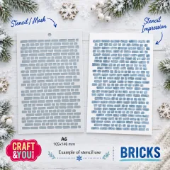 Craft and You - Stencil - Bricks