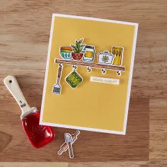 Hero Arts - Clear Stamps & Cutting Dies - Retro Kitchen - On the Shelf