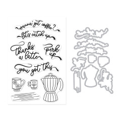 Hero Arts - Clear Stamps & Cutting Dies - What's Brewing? - Perk Up