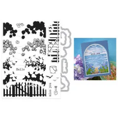 Hero Arts - Clear Stamps & Cutting Dies - Seaside Blooms - Coastal Blooms HeroScape