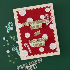 Hero Arts - Clear Stamps & Cutting Dies - Candy Cane Season - A Little Merri-Mint