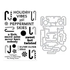 Hero Arts - Clear Stamps & Cutting Dies - Candy Cane Season - A Little Merri-Mint