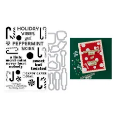 Hero Arts - Clear Stamps & Cutting Dies - Candy Cane Season - A Little Merri-Mint