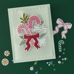Hero Arts - Clear Stamps & Cutting Dies - Candy Cane Season - Candy Cane Swag