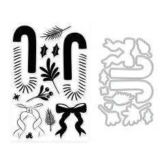 Hero Arts - Clear Stamps & Cutting Dies - Candy Cane Season - Candy Cane Swag