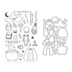 Hero Arts - Clear Stamps & Cutting Dies - Hocus Pocus - Tricks and Treat