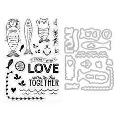 Hero Arts - Clear Stamps & Cutting Dies - Packed With Love - Partners In Brine