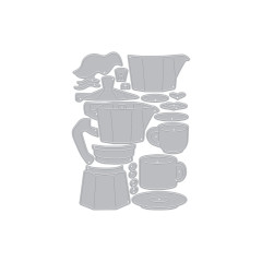 Hero Arts - Die Set - What's Brewing? - Stovetop Espresso