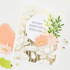 Hero Arts Fancy Dies - Tranquil Garden - Lotus Flower Die Set