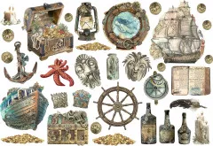 Stamperia Ephemera - Sailing Ship and Elements