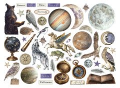 Stamperia Die-Cuts - Cosmos - Assorted - by Cristina Radovan
