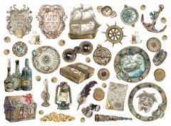 Stamperia Die-Cuts - Songs of the Sea - Ship and Treasures