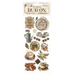 Stamperia Rub-on - Coffee and Chocolate - All You Need Is Love And Coffee