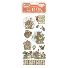 Stamperia Rub-on - Furry Friends - Houses