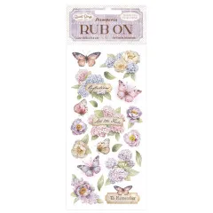 Stamperia Rub-on - Quiet Days - Hydrangea and Butterfly