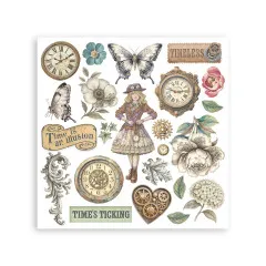 Stamperia - Rub-on Assortment - Gardens of Time by Antonis Tzanidakis