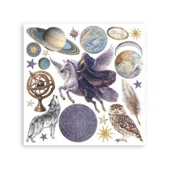 Stamperia - Rub-on Assortment - Cosmos by Cristina Radovan