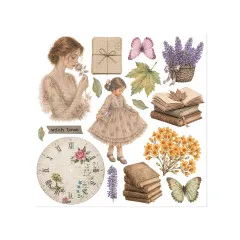 Stamperia - Rub-on Assortment - Flowers and Poems