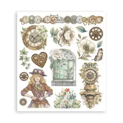 Stamperia - Rub-on Assortment - Gardens of Time by Antonis Tzanidakis