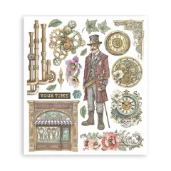 Stamperia - Rub-on Assortment - Gardens of Time by Antonis Tzanidakis