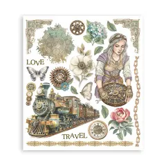 Stamperia - Rub-on Assortment - Gardens of Time by Antonis Tzanidakis