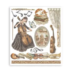 Stamperia - Rub-on Assortment - Symphony by Sara Alcobendas