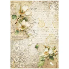 Stamperia Rice Paper - All Around - Camellia