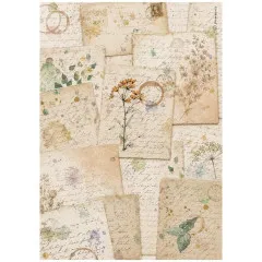 Stamperia Rice Paper - Flowers and Poems - Botanic Sheets
