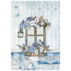 Stamperia Rice Paper - Blue Land - Window