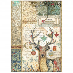 Stamperia Rice Paper - Christmas Greetings - Deer