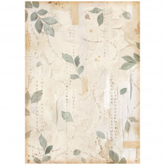 Stamperia Rice Paper - Secret Diary - Leaves