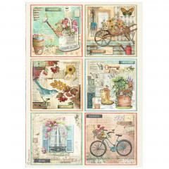 Stamperia Rice Paper - Garden - 6 Cards