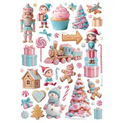 Candy Christmas - A4 Rice Paper Selection
