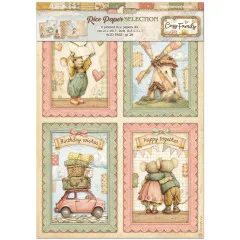 Cozy Family - A4 Rice Paper Selection