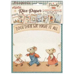 Stamperia A6 Mini Rice Paper - Family