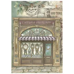 Stamperia A6 Mini Rice Paper - Gardens of Time by Antonis Tzanidakis -