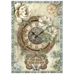 Stamperia A6 Mini Rice Paper - Gardens of Time by Antonis Tzanidakis -