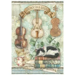 Stamperia A6 Mini Rice Paper - Symphony by Sara Alcobendas
