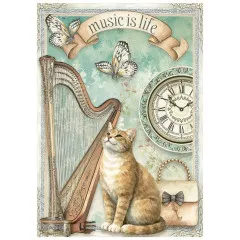 Stamperia A6 Mini Rice Paper - Symphony by Sara Alcobendas