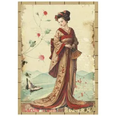 Stamperia A6 Mini Rice Paper - Oriental Garden