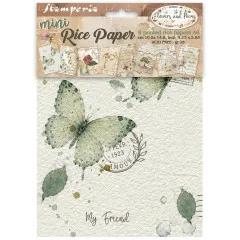 Stamperia A6 Mini Rice Paper - Flowers and Poems